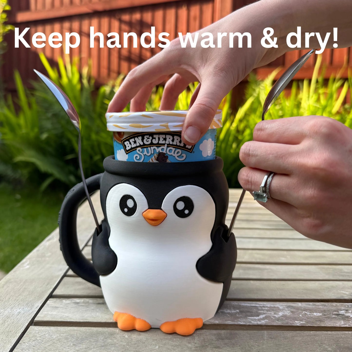 Pudgy Penguin Ice Cream Cup Holder